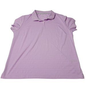 Adidas ClimaLite Women's 2XL Golf Polo Pink, Lilac SS, Comfort, Polyester